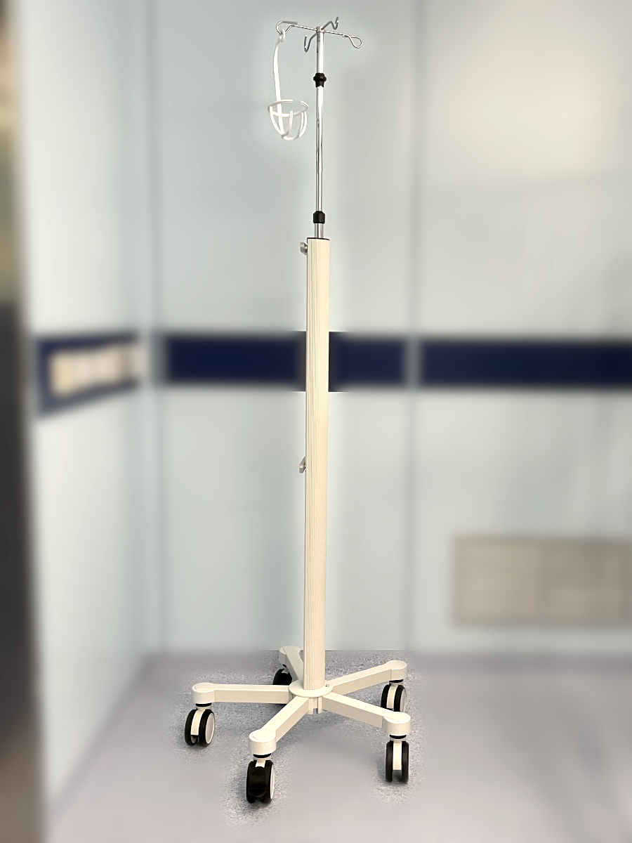 Pole, intravenous infusion, double hook