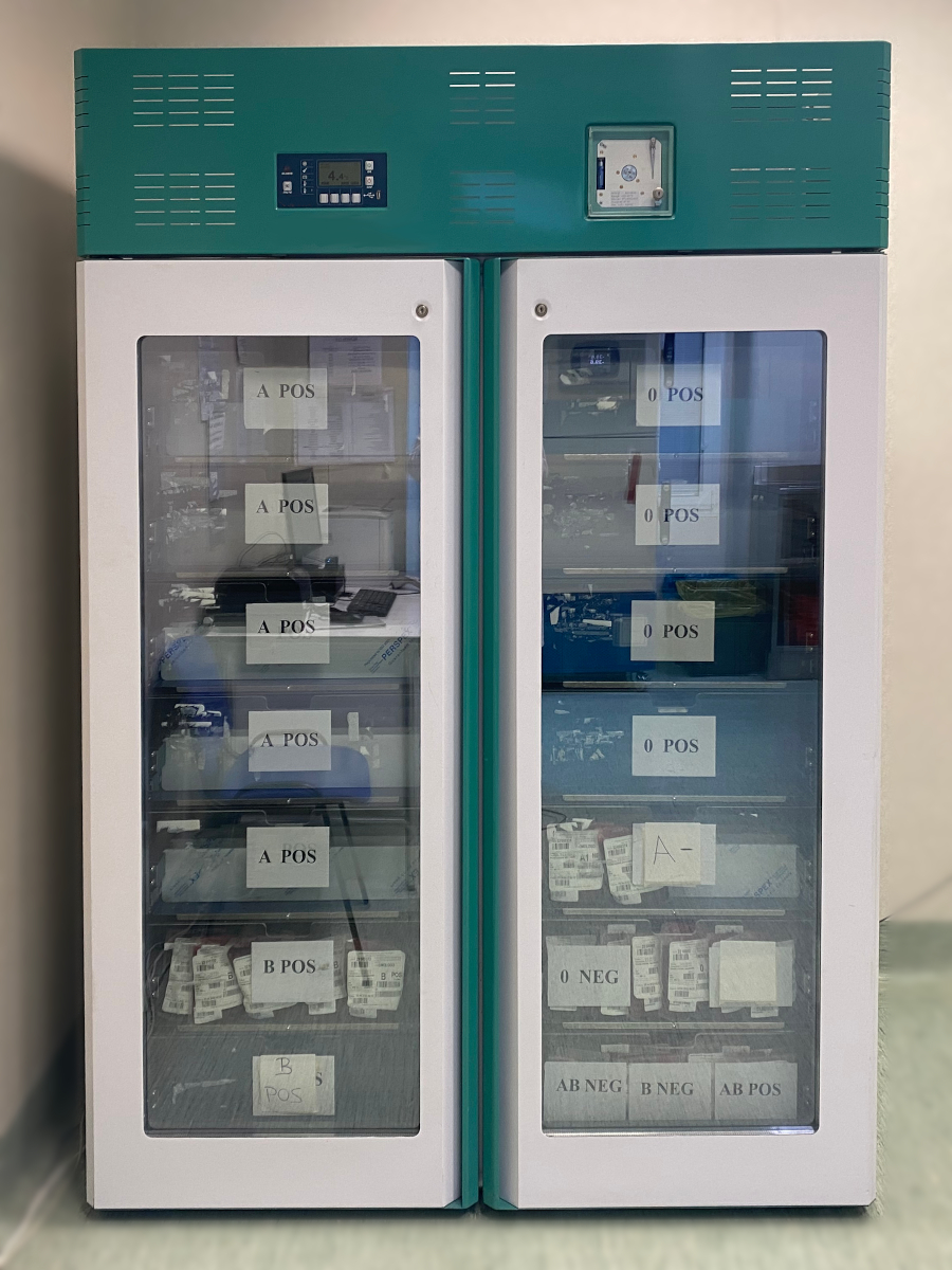 Refrigerator, blood bank